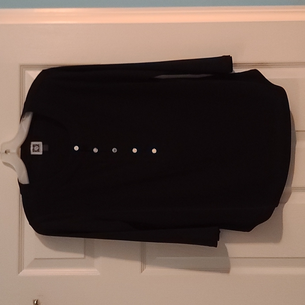 Black Anne Klein 3/4 Sleeve Shirt Small
